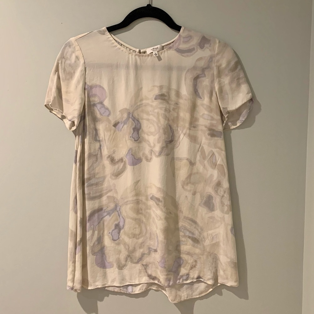 XS silk top from aritzia